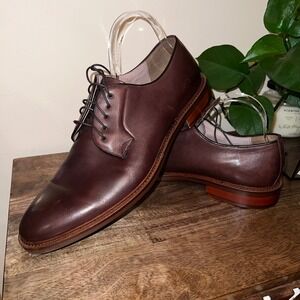 Aston Grey Collection Barry Mens Brown Leather Lace Up Dress Shoes Size 11